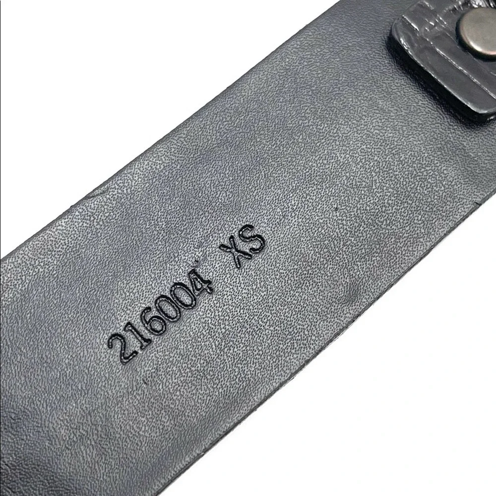 VINTAGE Belt Italian leather acrylic links euc - Picture 4 of 7